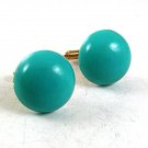 Vintage Goldtone & Blue Cufflinks 102817