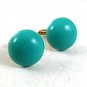 Vintage Goldtone & Blue Cufflinks 102817