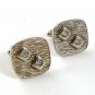 1960's - 70's Silvertone & Rhinestones Cufflinks 5117