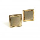1960's - 1970's Silvertone Goldtone Cufflinks By HICKOK USA 5917