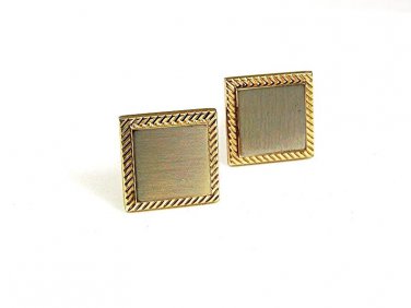 1960's - 1970's Silvertone Goldtone Cufflinks By HICKOK USA 5917