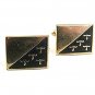 Vintage Black & Goldtone Cufflinks By SWANK 102417