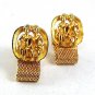 1970's Goldtone ZODIAC GEMINI 2 GIRLS GUYS COUPLE Wrap Around Cufflinks 111317