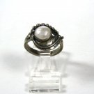 Sterling Silver & Mauve Pearl Ring Size 7 3/4 Unbranded. 81715