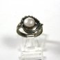 Sterling Silver & Mauve Pearl Ring Size 7 3/4 Unbranded. 81715