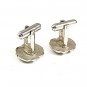 1960's - 1970's Silvertone Cufflinks By HICKOK USA 5917