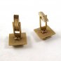 Vintage Gold Tone & Rhinestone Swirl Cufflinks 10316