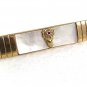 1950's Goldtone Mother Pearl Fraternal Order of Elks Tie Clasp By ANSON 71717