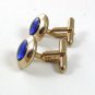 Deco Goldtone & Blue Cufflinks By SWANK 33017