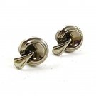 Mid Century Modern Silver Tone Screw Back Earrings 13117