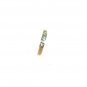 Sterling Silver Vermeil Sparkly White Green Rhinestones Band Ring Sz 4 61016
