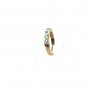 Sterling Silver Vermeil Sparkly White Green Rhinestones Band Ring Sz 4 61016