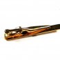 1960's Goldtone & Red Dressy Tie Clasp Unbranded.101615