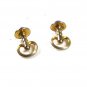 Art Deco Gold Tone & Blue Cabachon Cufflinks Unbranded Pat No. 1950711 11116