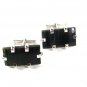 Vintage Sterling Silver & Black Cufflinks Unbranded 6316