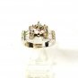 Silvertone Clear Sparkly Stones Engagement Ring Size 7 1/2 Unbranded 33116