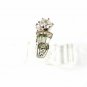 Silvertone Clear Sparkly Stones Engagement Ring Size 7 1/2 Unbranded 33116