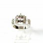 Silvertone Clear Sparkly Stones Engagement Ring Size 7 1/2 Unbranded 33116
