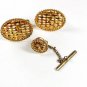 Goldtone Cufflinks & Tie Tac Unbranded 4716