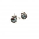 Native American Sterling Silver Turquoise ETC Pierced Earrings Unbranded 53016g