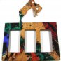 Cowboy on Busting Broncho Triple Rocker Outlet Cover Plate by Steel Images