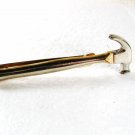 1950's - 60's Silvertone Goldtone Hammer Tie Clasp Unbranded 31916