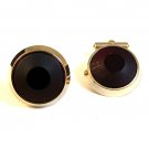 Vintage Destino 1/20th 12K G.F. Red Rhinestone Cufflinks