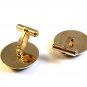 Vintage Destino 1/20th 12K G.F. Red Rhinestone Cufflinks