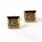 1950's Silver & Gold Tone Initial B Cufflinks By HICKOK USA 7116