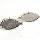 Vintage Silvertone Eye Shaped Cufflinks By SWANK 102417