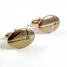 Vintage Goldtone & Small Rhinestone ?? Cufflinks By SWANK 101517
