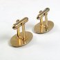 Vintage Goldtone & Small Rhinestone ?? Cufflinks By SWANK 101517