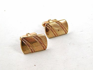 1960's Gold Tone Cufflinks By ANSON 93016