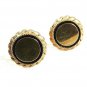 Vintage Goldtone & Black Cufflinks By ANSON 73117