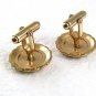Vintage Goldtone & Black Cufflinks By ANSON 73117