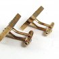 Vintage Goldtone & Black Cufflinks By FLEX LET QUALITY USA 102317