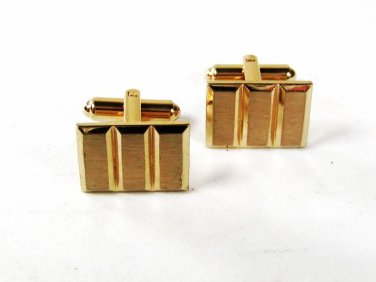 1960's Gold Tone Cufflinks By HICKOK USA 81016