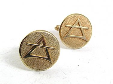 Odd Design Vintage Goldtone Cufflinks By ANSON 102317