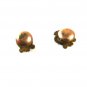 PAT Dec 1883 Gold Tone Music Notes Stand ? Studs Unbranded 11316