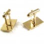 Vintage Goldtone & Red Cufflinks 8917