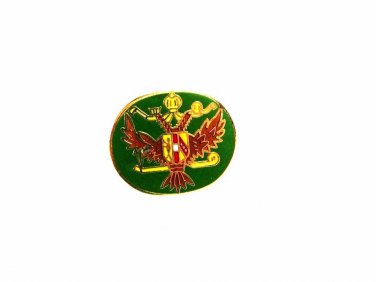 Goldtone Green Red Austro-Hungarian Eagle Tie Clasp Unbranded 32116