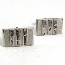 Vintage Partially Brushed Silvertone Cufflinks By SWANK 102417