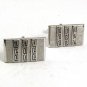 Vintage Partially Brushed Silvertone Cufflinks By SWANK 102417
