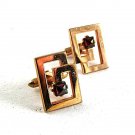 Vintage Goldtone & Red 6's or 9's Cufflinks 81917