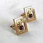 Vintage Goldtone & Red 6's or 9's Cufflinks 81917