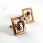 Vintage Goldtone & Red 6's or 9's Cufflinks 81917