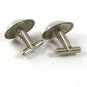 Vintage Silvertone & Light Blue Cufflinks 51817