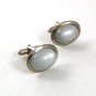 Vintage Silvertone & Light Blue Cufflinks 51817