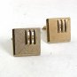 Vintage Black & Goldtone Cufflinks By SWANK 111317