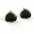 Vintage Silvertone & Black Cufflinks Pat. 2472958 42017